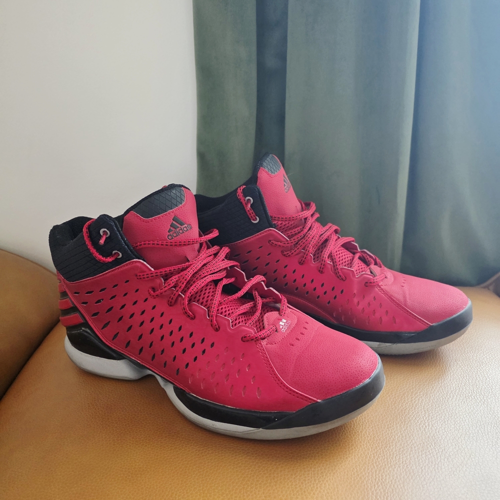 Adidas No Mercy Red And Black Basketball Shoes Sneakers Size 12